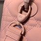 DI Medium Lady Bag Matte Hardware Powder Pink For Women 9.5in/24cm CD