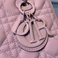 DI Medium Lady Bag Matte Hardware Powder Pink For Women 9.5in/24cm CD