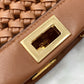 FI Peekaboo Mini Brown Braided Bag For Woman 18cm/7in