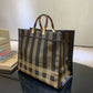 FI Sunshine Large Canvas Tote Bag Brown For Women, Women’s Handbags, Shoulder Bags 15.7in/40cm FF 8BH372ABVTF1BAH
