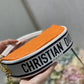 DI Small Vibe Hobo Bag Fluorescent Orange Macrocannage, Orange Handbags, Crossbody Bags, 20cm CD M7200ODDO_M057