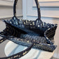 DI Medium Book Tote Bag Blue By Maria Grazia Chiuri For Women 14in/36cm CD M1296ZRIW_M928