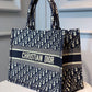 DI Medium Book Tote Bag Blue By Maria Grazia Chiuri For Women 14in/36cm CD M1296ZRIW_M928