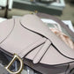 DI Saddle Bag Grained Canvas Light Pink For Women 19.5cm/7.6in CD