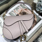 DI Saddle Bag Grained Canvas Light Pink For Women 19.5cm/7.6in CD