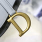 DI Saddle Bag Light Blue Grained Gold Toned Hardware For Women 25cm/10in CD
