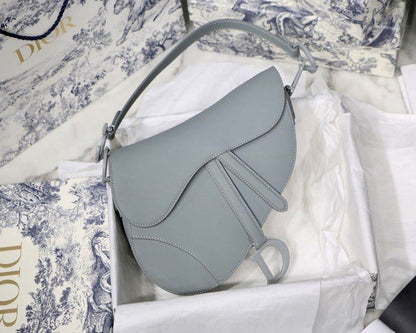 DI Medium Saddle Bag Light Blue Ultramatte For Women 25cm/10in CD