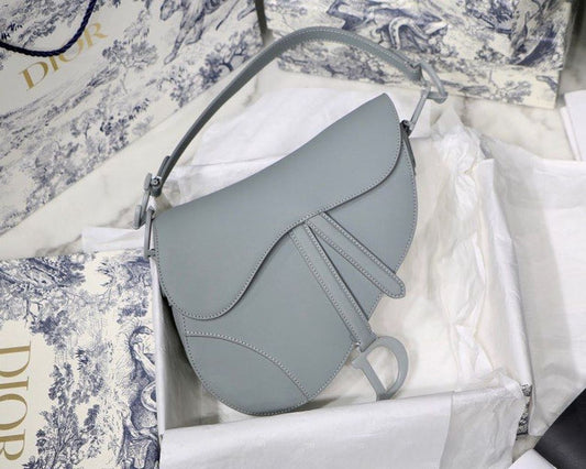 DI Medium Saddle Bag Light Blue Ultramatte For Women 25cm/10in CD