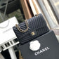 CHL Chevron Classic Handbag Gold Toned Hardware Black For Women, Women’s Bags, Shoulder And Crossbody Bags 10.2in/26cm