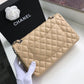 Chanel Classic Handbag Silver Hardware Beige For Women, Women’s Bags, Shoulder And Crossbody Bags 10.2in/26cm A01112