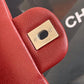 Chanel Classic HandBag Silver Hardware Burgundy For Women 7.8in/20cm