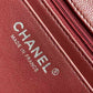 Chanel Classic HandBag Silver Hardware Burgundy For Women 7.8in/20cm