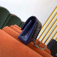 Chanel Classic Handbag Navy Blue For Women, Women’s Bags, Shoulder And Crossbody Bags 10.2in/26cm A01112