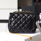 Chanel Classic Mini Flap Bag Gold Toned Hardware Black For Women 6.7in/17cm
