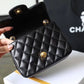 Chanel Classic Mini Flap Bag Gold Toned Hardware Black For Women 6.7in/17cm