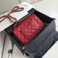 Chanel Classic HandBag With Charm Chain Chanel Gold Toned Hardware Red For Women