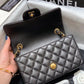 CHL Classic Flap Bag Gold Toned Hardware Black For Women, Women’s Bags, Shoulder And Crossbody Bags 7.8in/20cm A01116