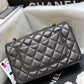 CHL Classic Flap Bag Gold Toned Hardware Black For Women, Women’s Bags, Shoulder And Crossbody Bags 7.8in/20cm A01116