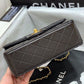 CHL Classic Flap Bag Gold Toned Hardware Black For Women, Women’s Bags, Shoulder And Crossbody Bags 7.8in/20cm A01116