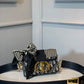 DI 30 Montaigne Box Bag Blue Oblique For Women17.5cm/7in FD Gold Toned Hardware CD