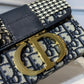 DI 30 Montaigne Box Bag Blue Oblique For Women17.5cm/7in FD Gold Toned Hardware CD