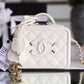 ChanelVanity Case Bag Gold Toned Hardware For Women 6.6in/17cm