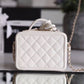 ChanelVanity Case Bag Gold Toned Hardware For Women 6.6in/17cm