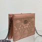 DI Caro Zipped Pouch With Chain Pink, For Women, Women’s Handbags 7.5in/19cm CD