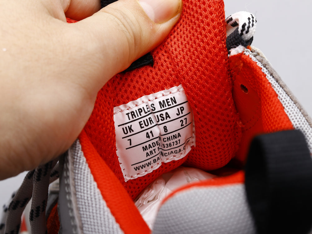 BL - Bla Triple S Gray and Red Sneaker