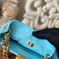 ChanelSmall Hobo Bag Gold Hardware Blue For Women, Women’s Handbags, Shoulder Bags 7.5in/19cm