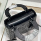 DI Mini Lady Bag Cannage with Beaded Motif, Black, For Women Women’s Handbags, Crossbody Bags, 17cm CD M0505SNEA_M900