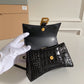 Balen Hourglass XS Handbag In Black, For Women, Women’s Bags 7.4in/19cm