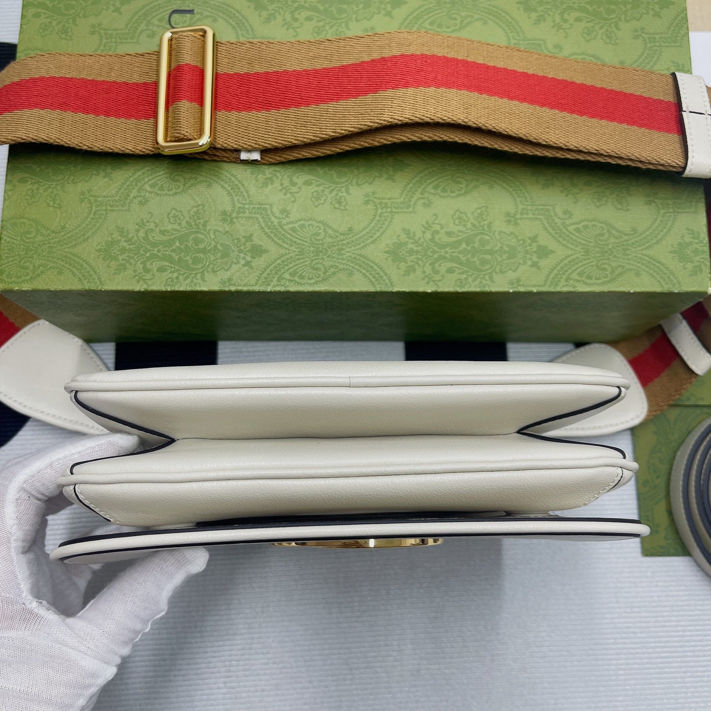 gg Blondie Mini Bag White For Women, Women’s Bags 8.7in/22cm gg‎ ‎698643 UXXAG 9161