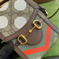 gg Horsebit 1955 Mini Bag Beige And Ebony gg Supreme Canvas With Geometric Print For Women  6.7in/17cm gg  ‎625615 UQHFG 8679