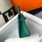 HM Kelly 19 Green With Gold Toned Hardware Bag For Women, Handbags, Shoulder Bags 7.5in/19cm