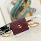 ChanelMini Flap Bag Gold Toned Hardware Red For Women 4.7in/12cm