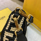 FI Baguette Raffia Fabric Black For Women, Women’s Bags 10.6in/27cm FF 8BR600AKBYF1HOG