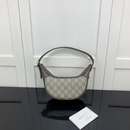 gg Ophidia gg Mini Bag Beige And Dusty Grey gg Supreme Canvas For Women 8in/20cm gg