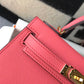 HM Mini Kelly 19 Sellier Epsom Pink Bag For Women, Handbags, Shoulder Bags 7.5in/19cm