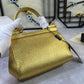 DG Medium Sicily Handbag In Dauphine Gold For Women 10.2in/26cm DG 