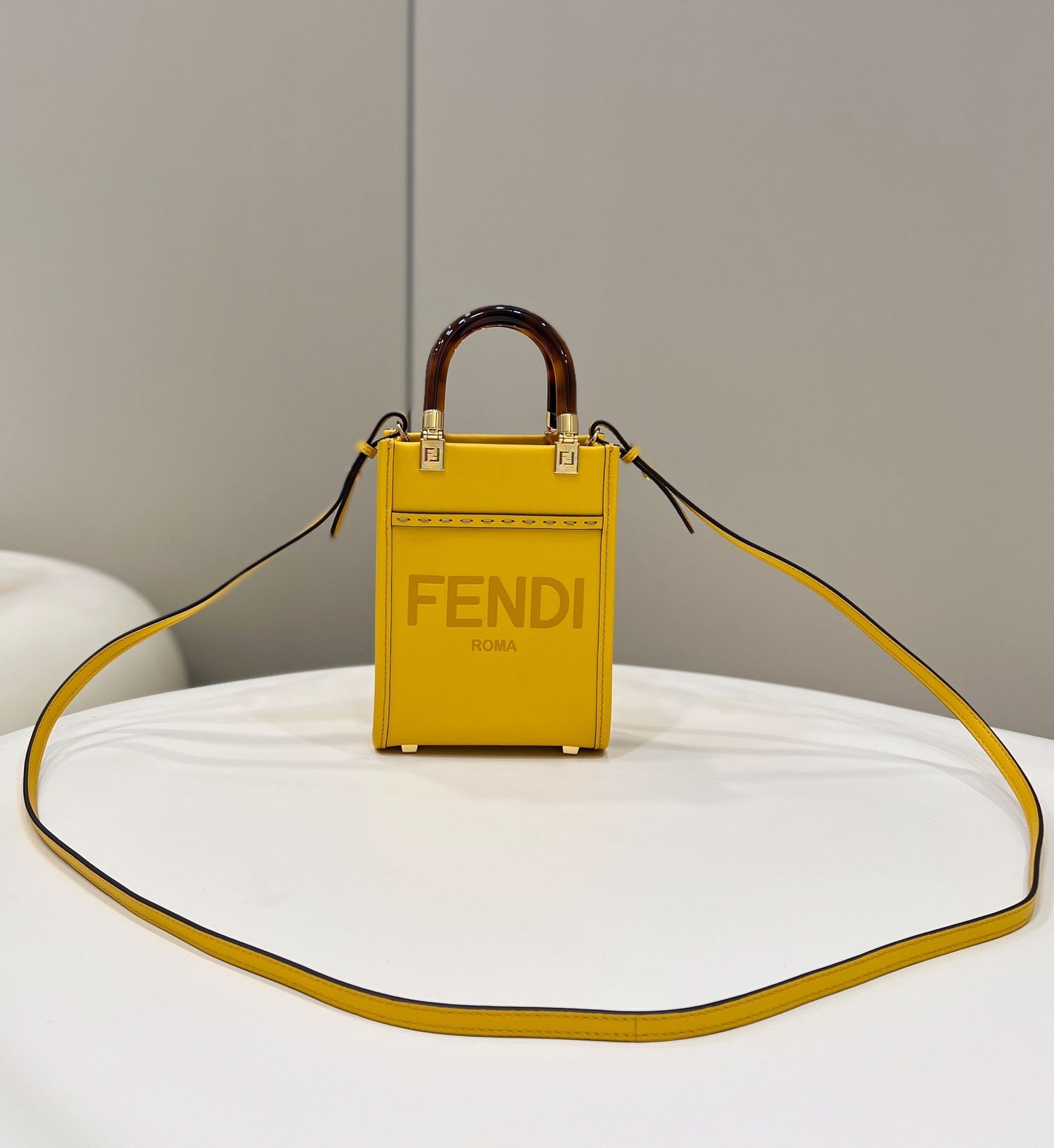 FI Sunshine Shopper Yellow Mini Bag For Woman 13cm/5in
