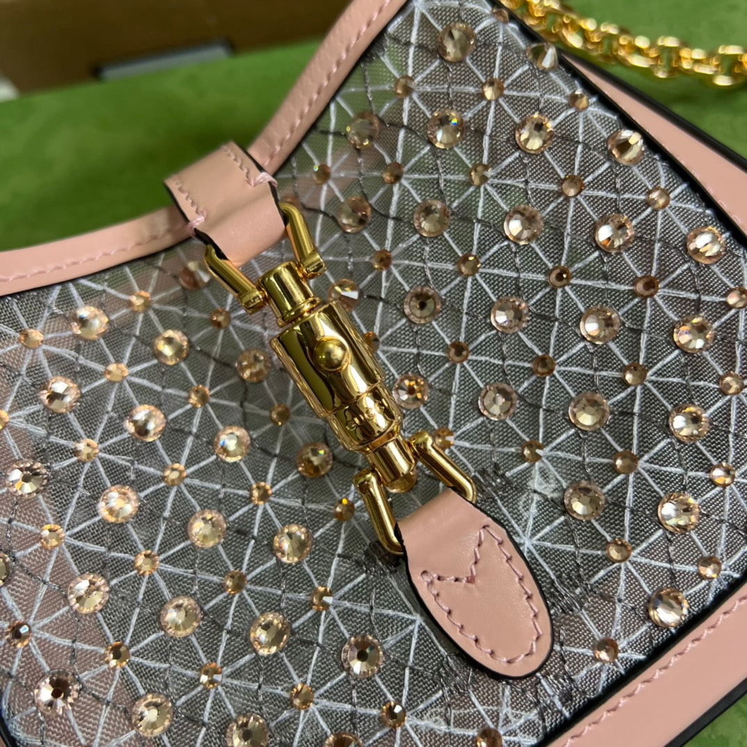 gg Jackie 1961 Mini Shoulder Bag Light Pink For Women, Women’s Bags 7.5in/19cm gg