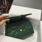DG Large Devotion Shoulder Bag In Quilted Nappa Green For Women 11.4in/29cm DG