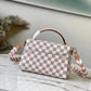 LV Croisette Damier Azur Canvas Pink For Women, WoHandbag, Shoulder And Crossbody Bags 9.8in/25cm LV N50053