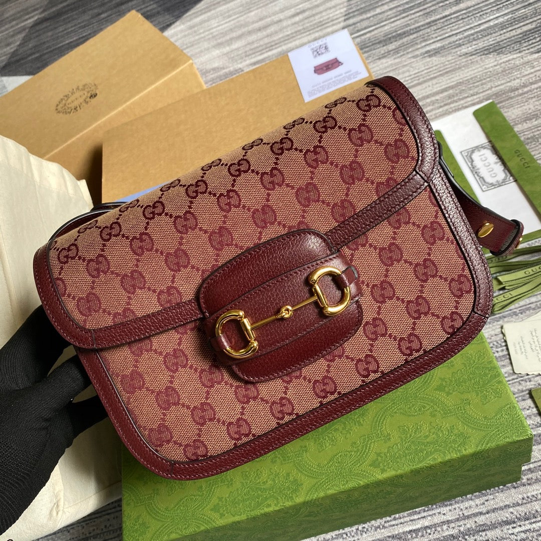 gg Horsebit 1955 Shoulder Bag Beige And Ivory For Women, Women’s Bags 9.8in/25cm gg