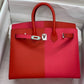 HM Birkin Bi Color Custom For Women Silver Toned Hardware 11in/30cm