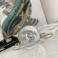 CHL Camellia Clutch With Chain Silver Bag For Women 11cm/4in