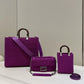 FI Baguette Chain Midi Purple FF Fabric Bag For Woman 14.5cm/6in 8BR793AHW5F1GEH