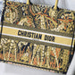 DI Large Book Tote Yellow Multicolor, For Women, Women’s Handbags 16.5in/42cm CD