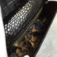 DG Medium Sicily Bag In Foiled Crocodile-Print Black For Women 10.2in/26cm DG